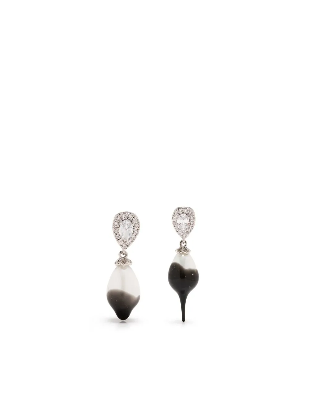 

Ottolinger dipped-pearl drop earrings - Black