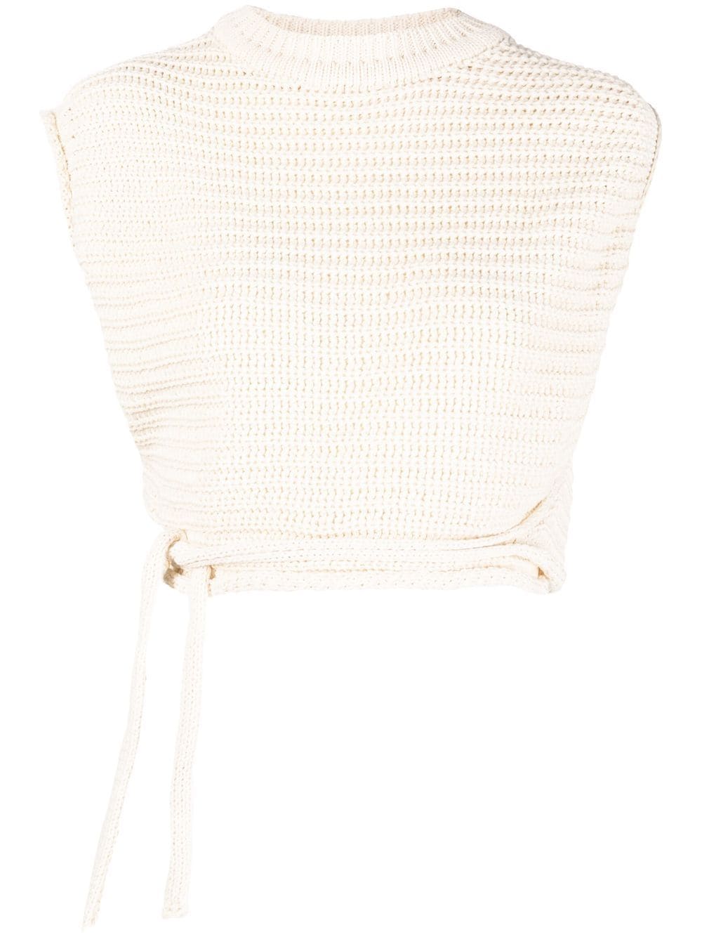 Ottolinger Knitted Wrap Top In Cream