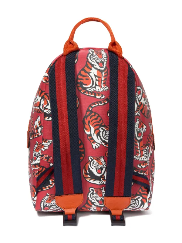 Gucci Kids Gucci tiger-print Canvas Backpack - Farfetch