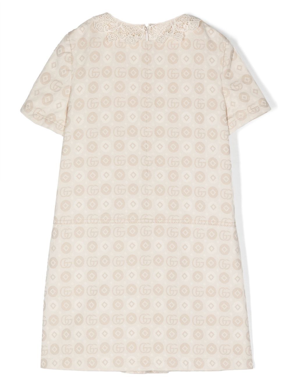 Gucci Kids Double G jacquard denim dress - Neutrals