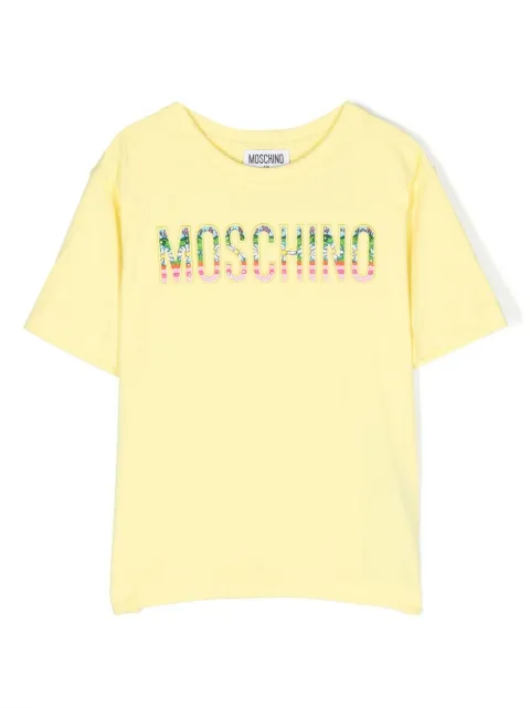 Moschino Kids logo-patch T-shirt
