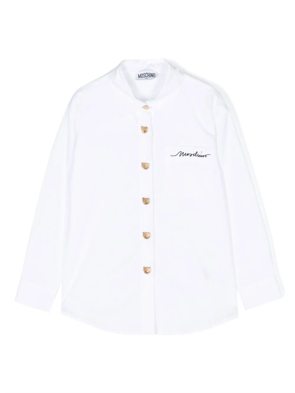 

Moschino Kids embroidered-logo shirt - White