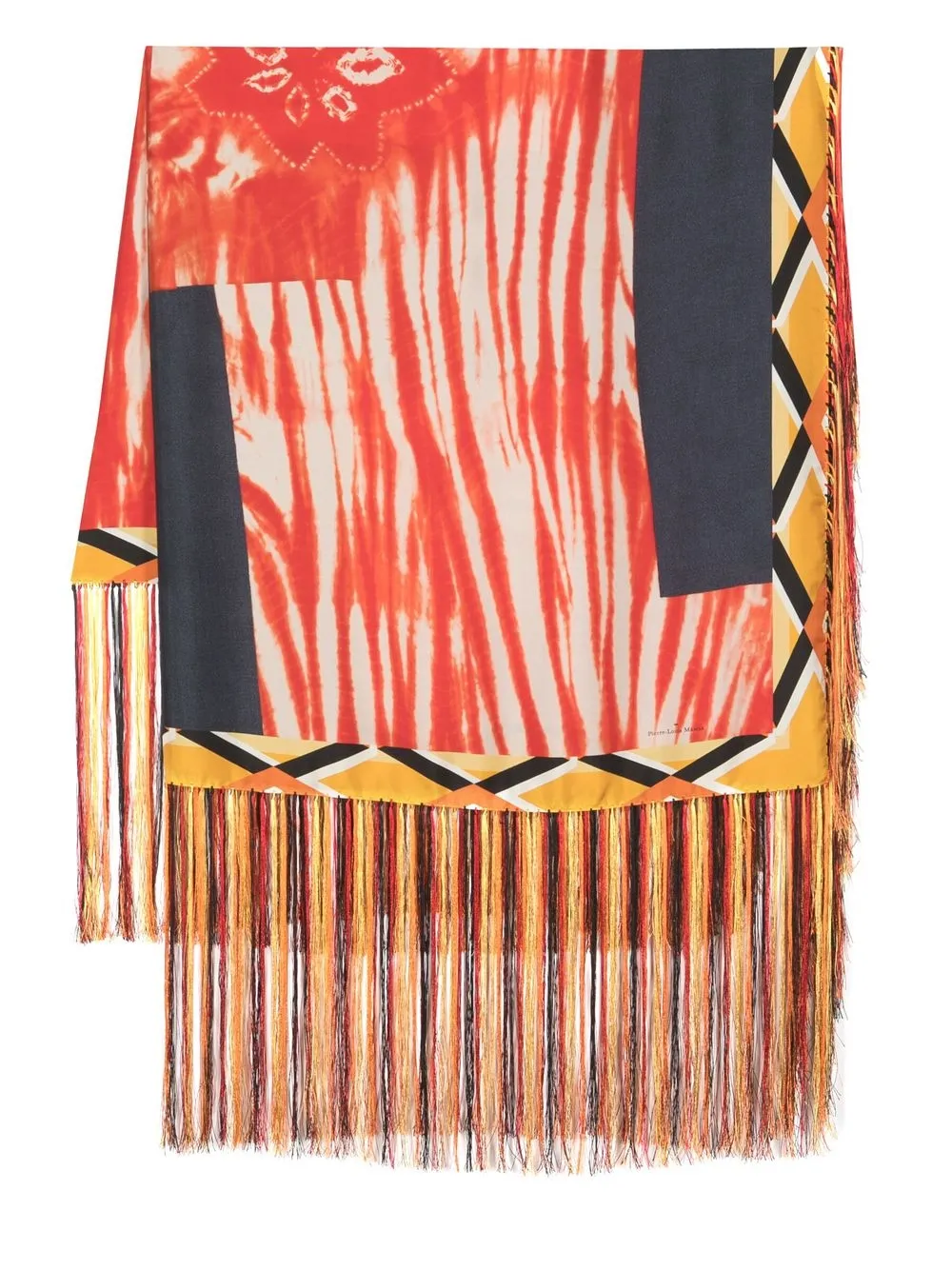 

Pierre-Louis Mascia patterned silk scarf - Red