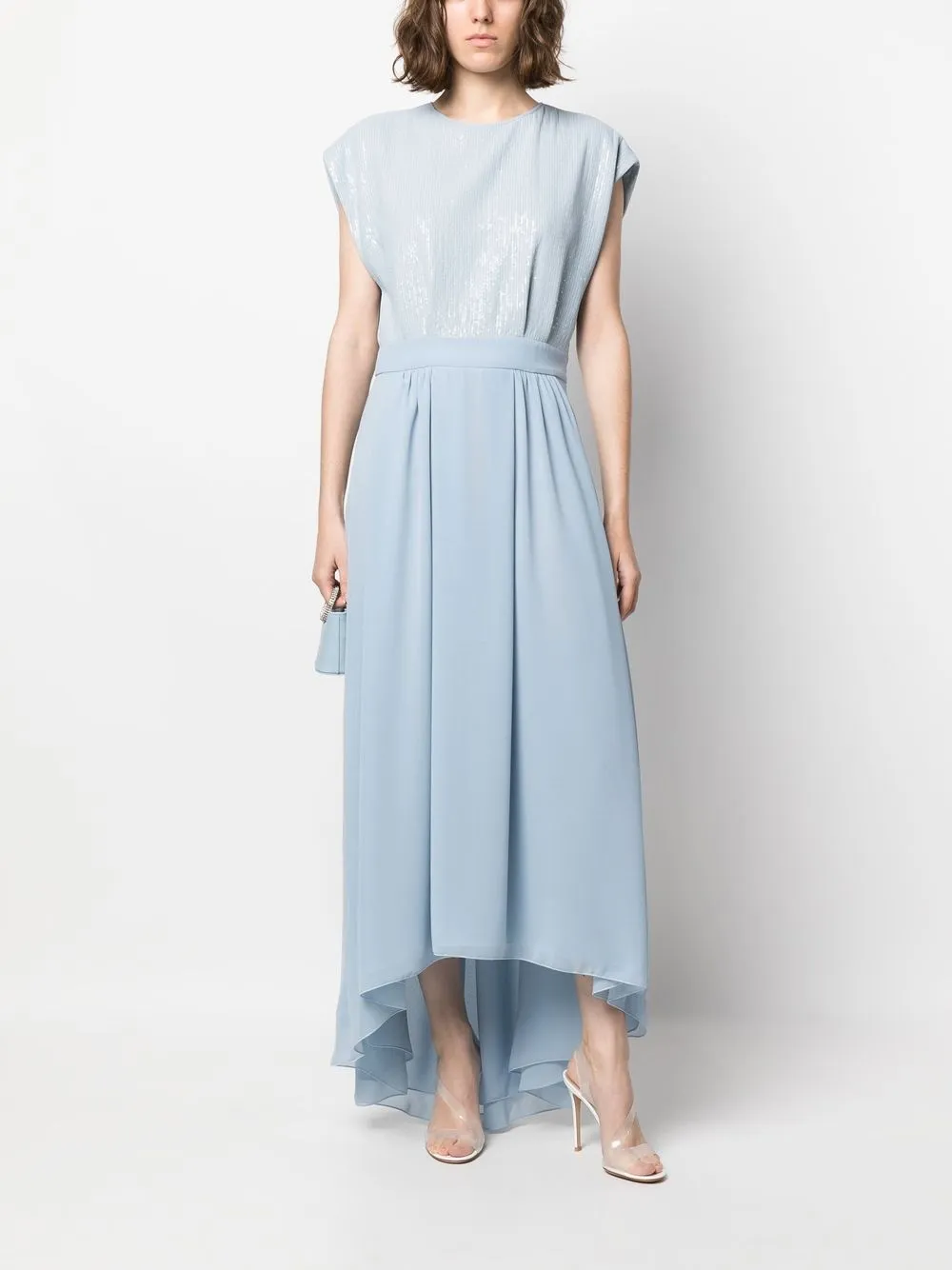 Peserico Jurk verfraaid met pailletten - Blauw