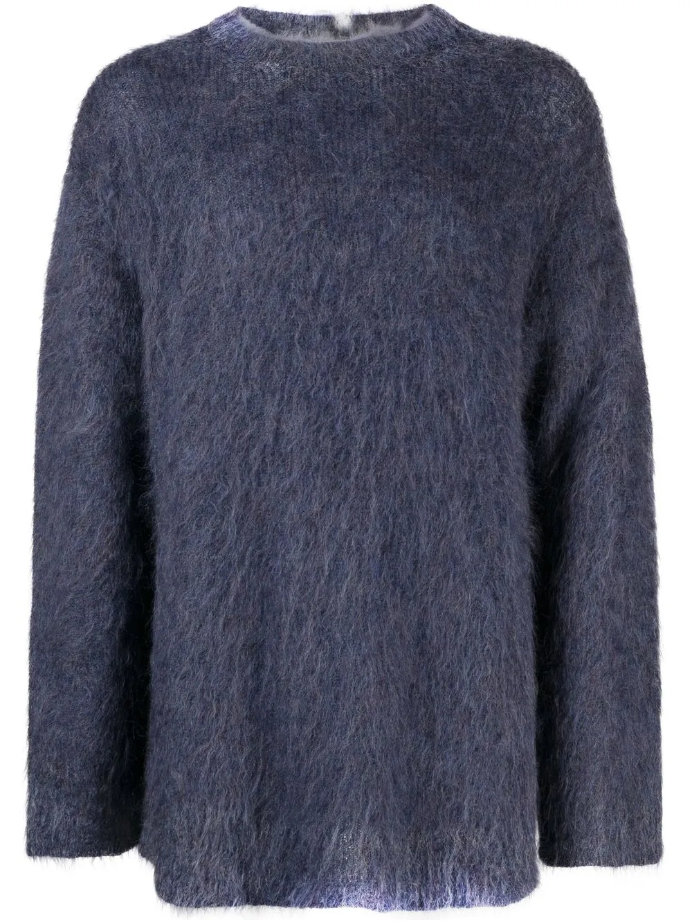 

Yohji Yamamoto brushed long-length jumper - Purple