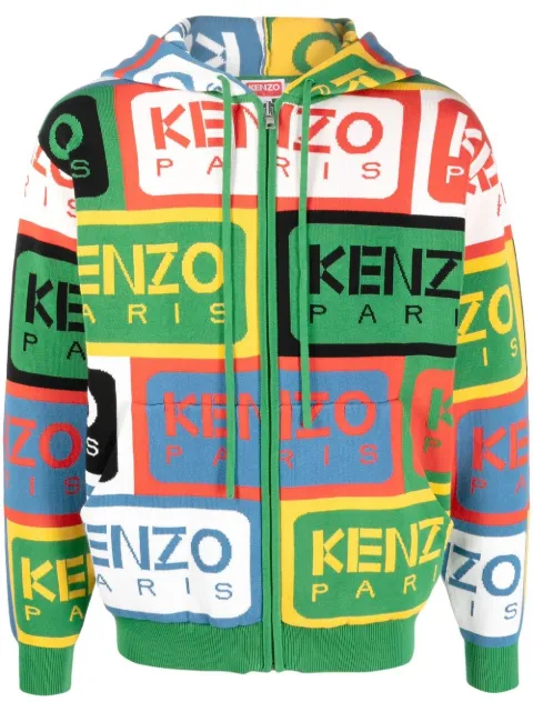 Kenzo suéter tejido con logo en intarsia