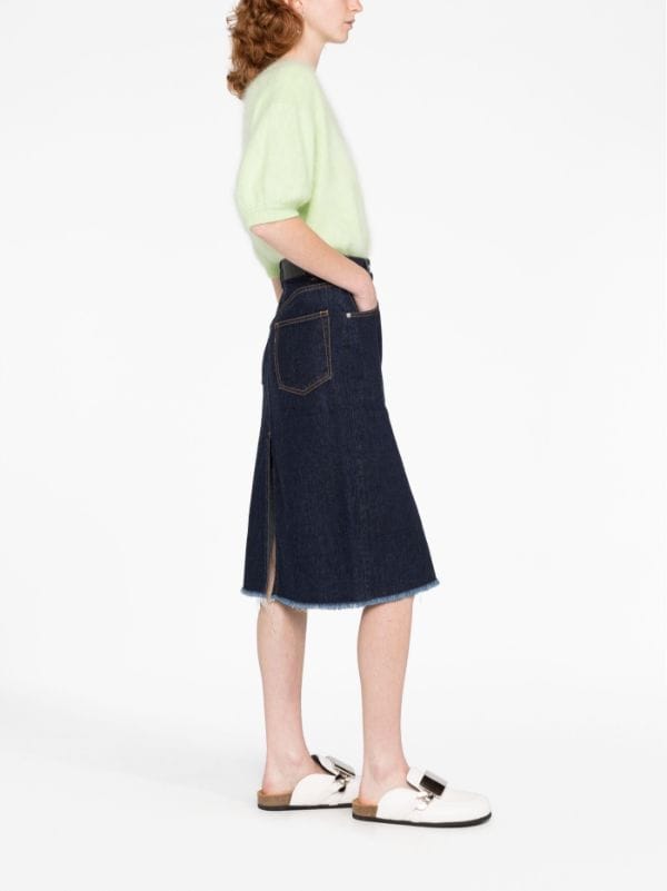 Mid length 2024 denim skirts 60