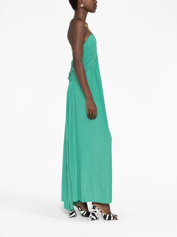 Lanvin Embellished Pleated Maxi Dress | Green | FARFETCH