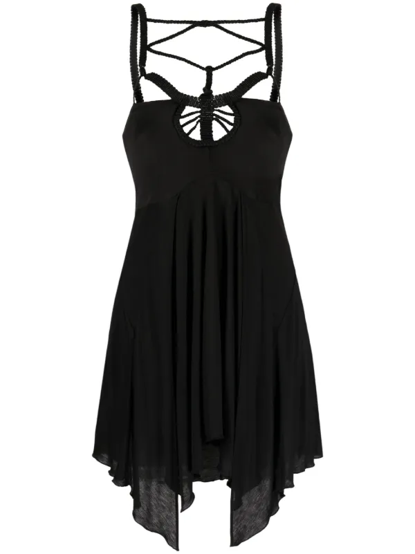 Isabel Marant Diana Macramé-trim Minidress in Black