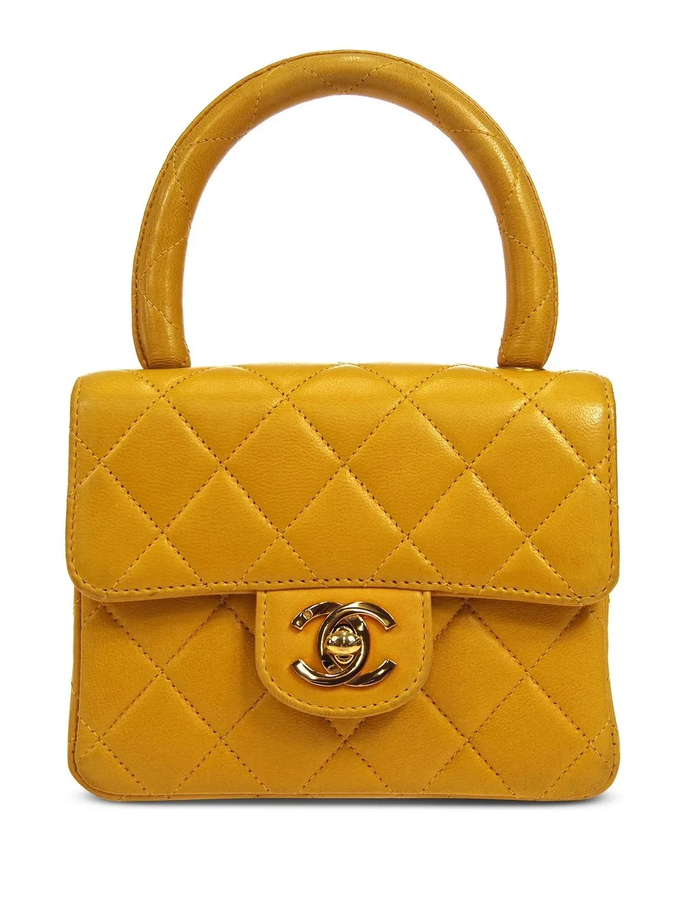 

CHANEL Pre-Owned 1990-2000s diamond-quilted mini tote bag - Neutrals