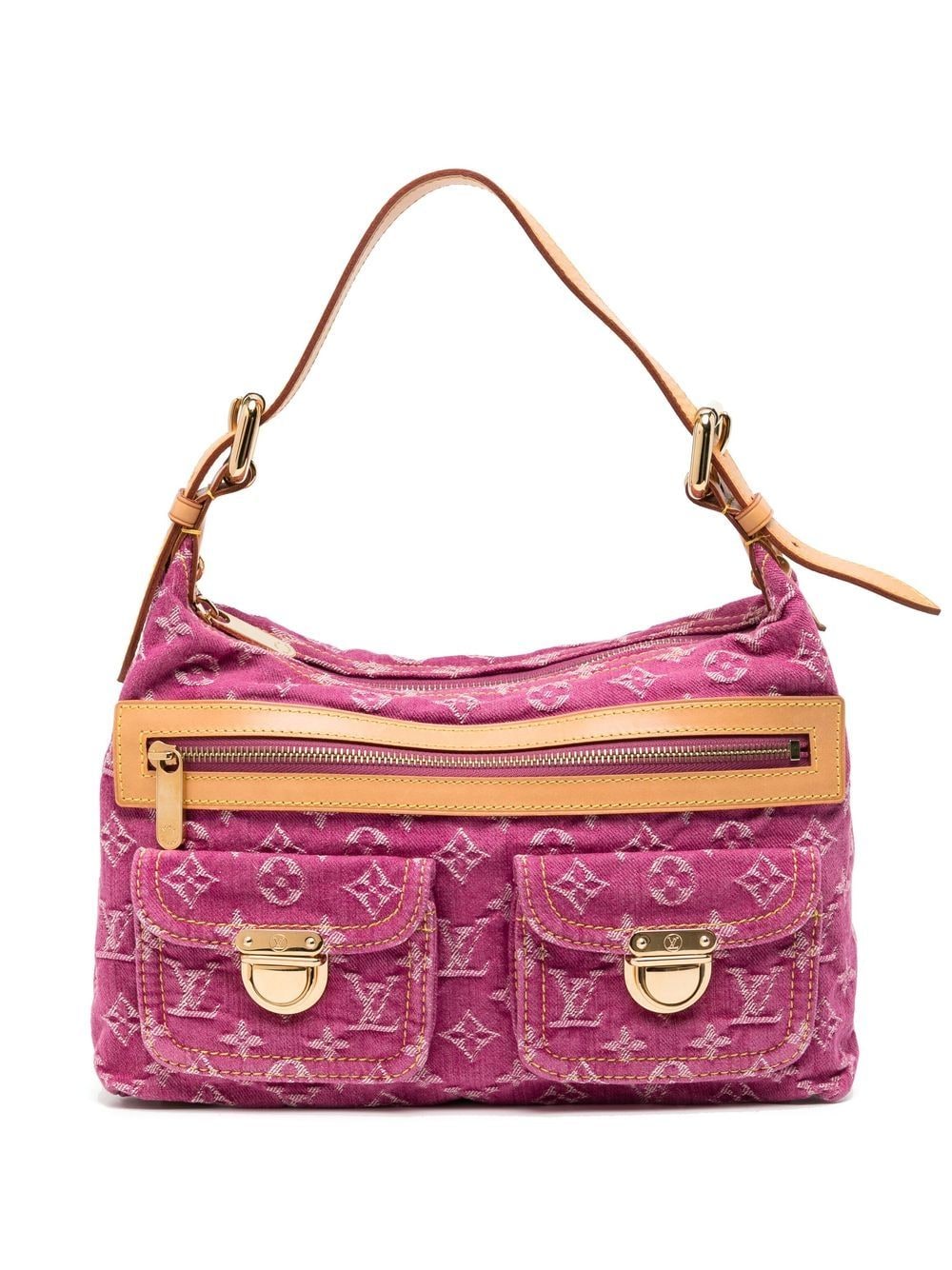 Louis+Vuitton+Baggy+Shoulder+Bag+PM+Pink+Denim for sale online