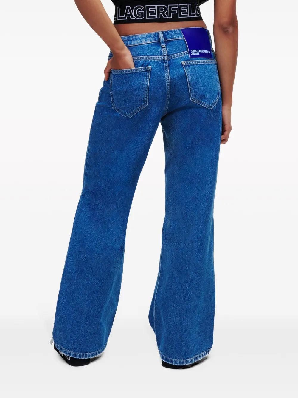 Karl Lagerfeld Jeans met wijde pijpen Blauw