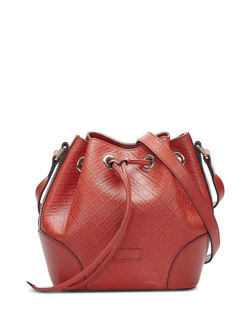 

Gucci Pre-Owned Bright Diamante bucket bag - Red