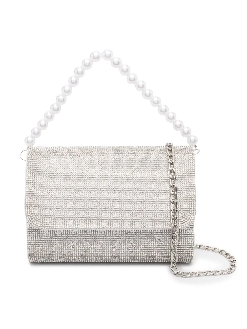 Monnalisa Kids' Crystal Embellished Bag In Silver