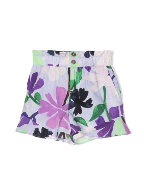 Scotch & Soda floral-print ruffle-trim shorts
