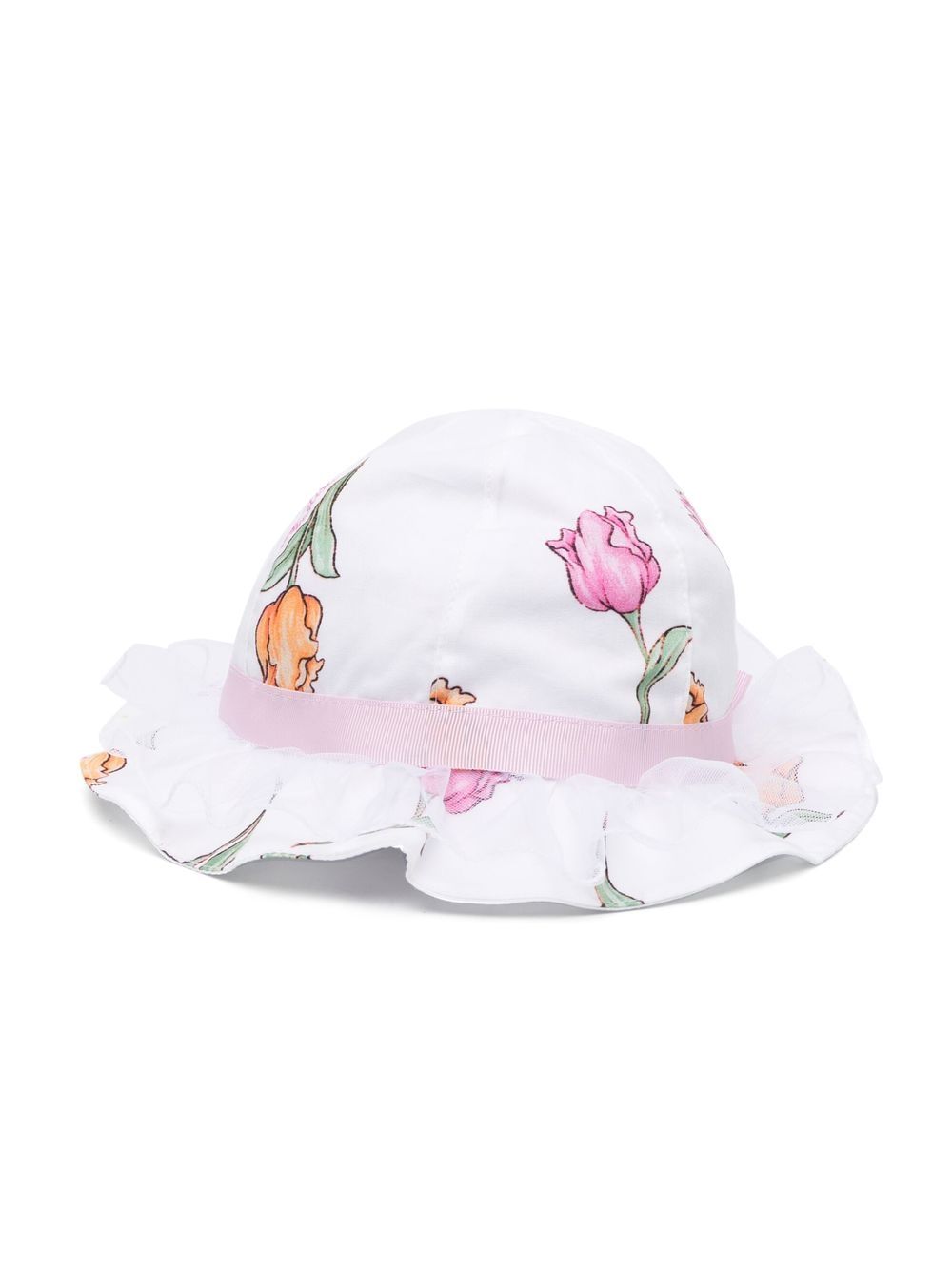 

Monnalisa floral-print bucket hat - White