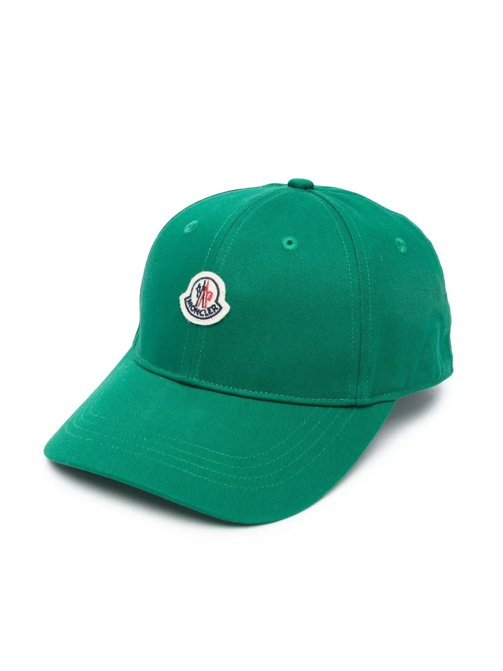 

Moncler Enfant logo-patch cotton cap - Green