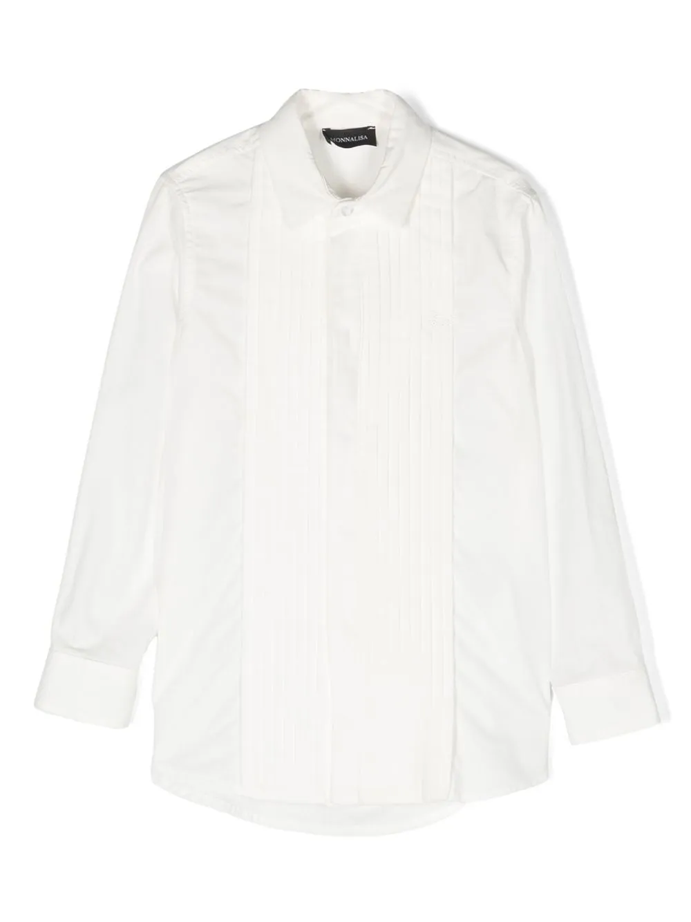 

Monnalisa pleated plastron shirt - White