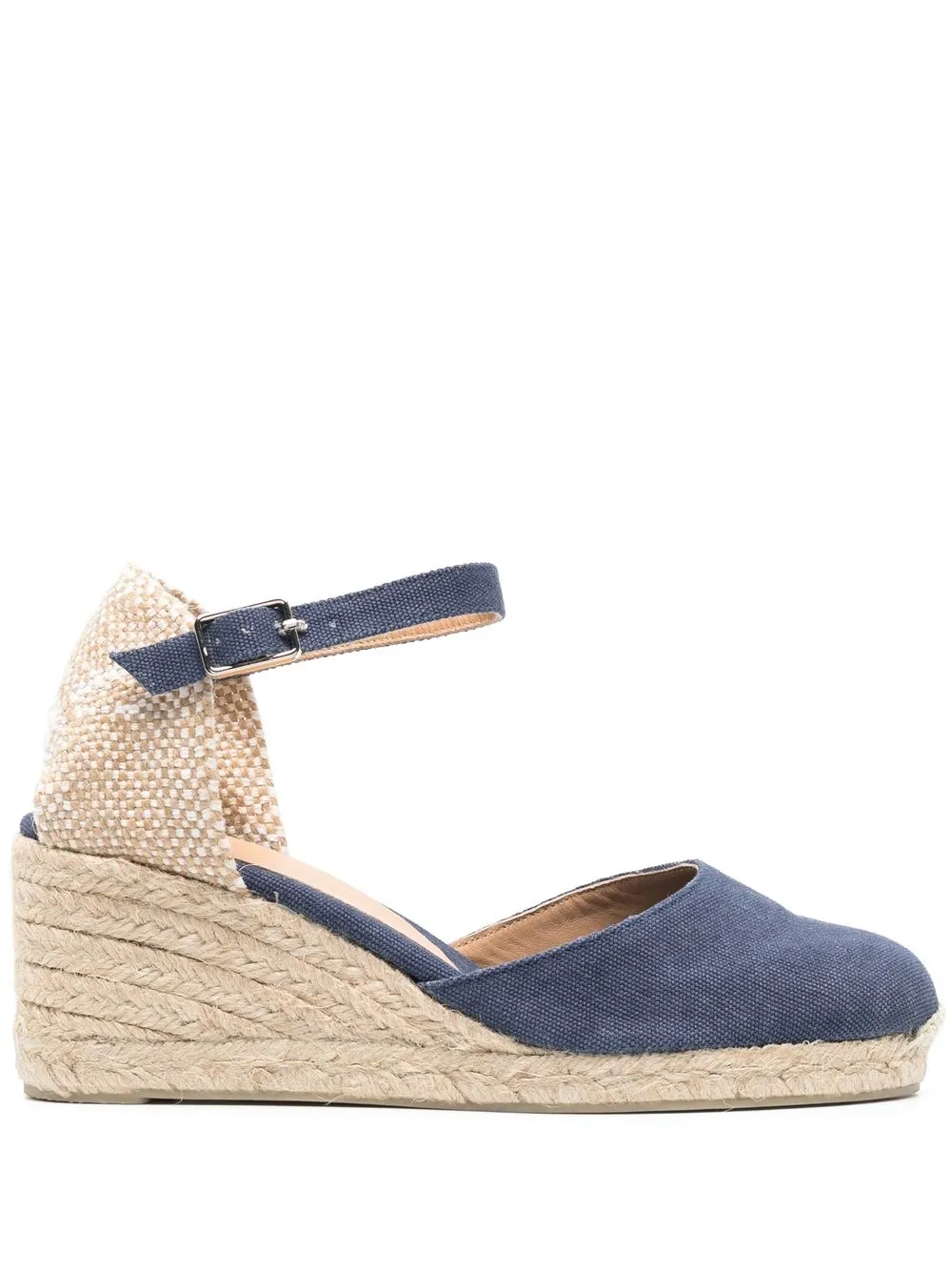 

Castañer 70mm raffia wedge pumps - Blue