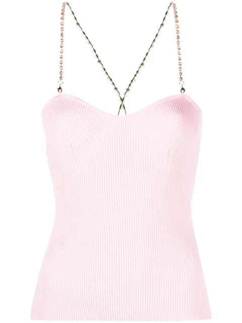 Blugirl top tejido con detalles de cristal