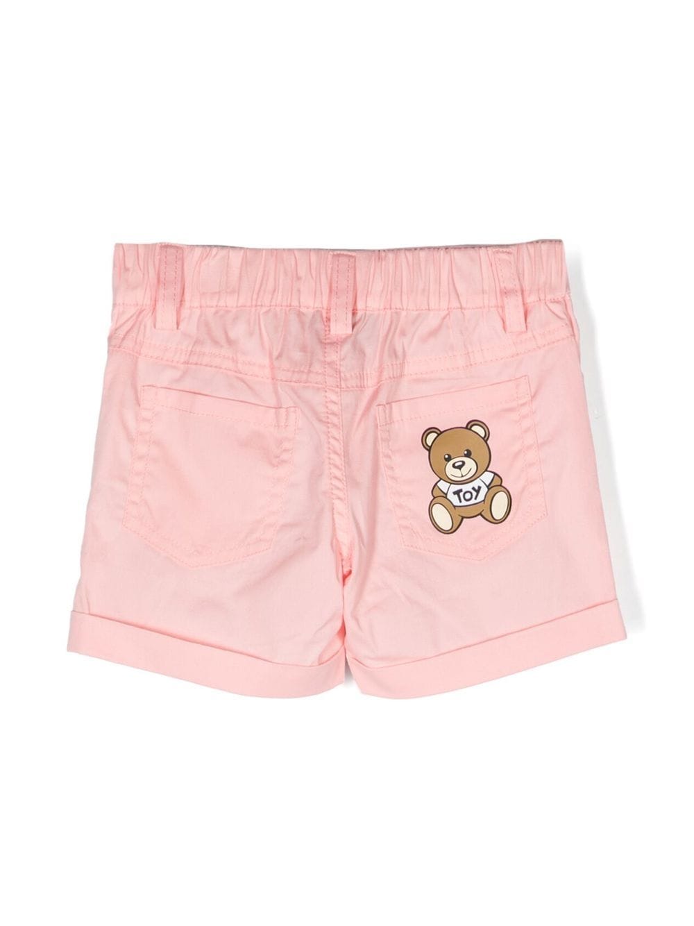 Shop Moschino Teddy Bear Short Shorts In Pink