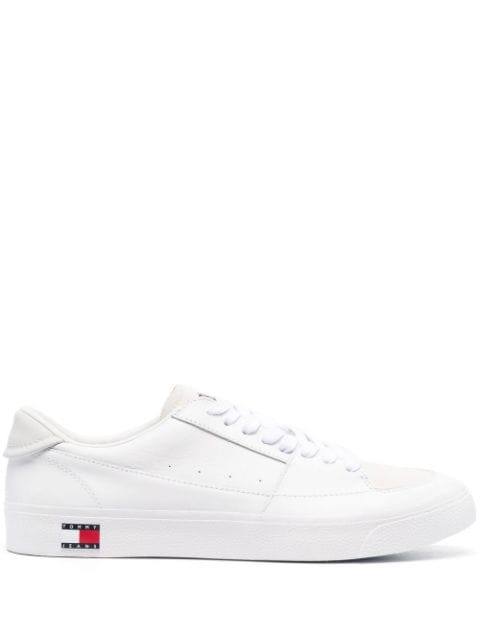 Tommy Jeans logo-detail low-top leather sneakers