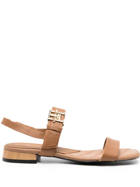 Tommy Hilfiger logo-buckle leather sandals