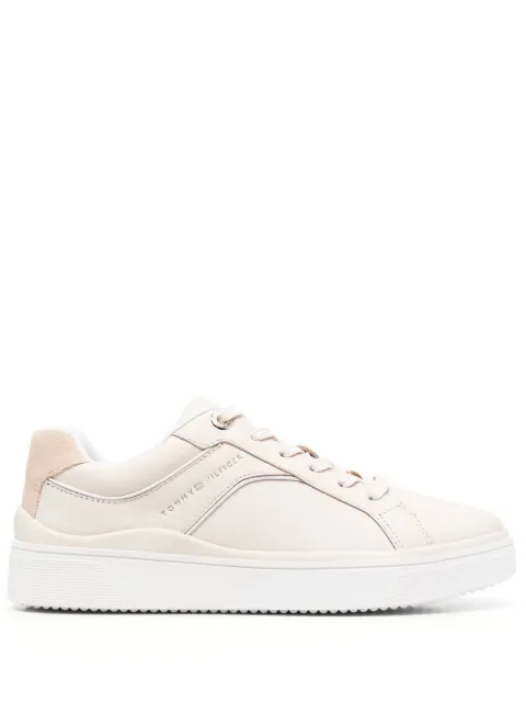 Tommy Hilfiger Tênis de couro bico redondo