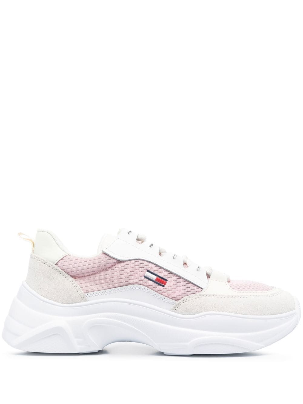 Tommy Jeans Lace-up Low-top Sneakers In Pink