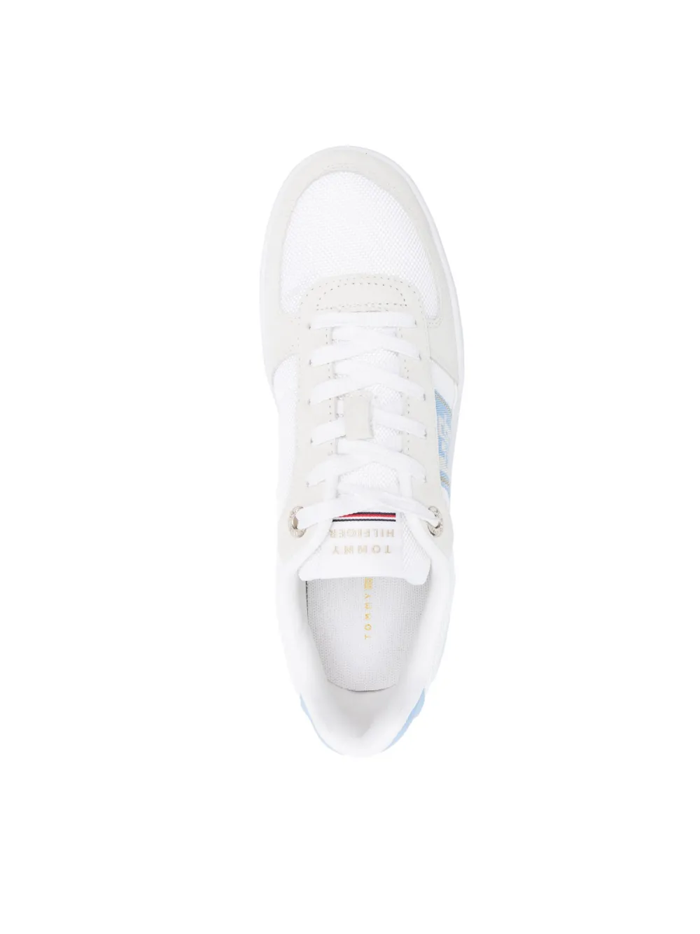 Tommy Hilfiger Panelled Leather Sneakers In Blau