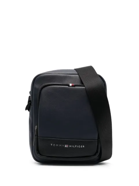 logo-plaque messenger bag