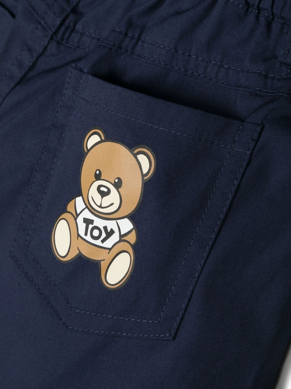 Shop Moschino Teddy Bear Short Shorts In Blue