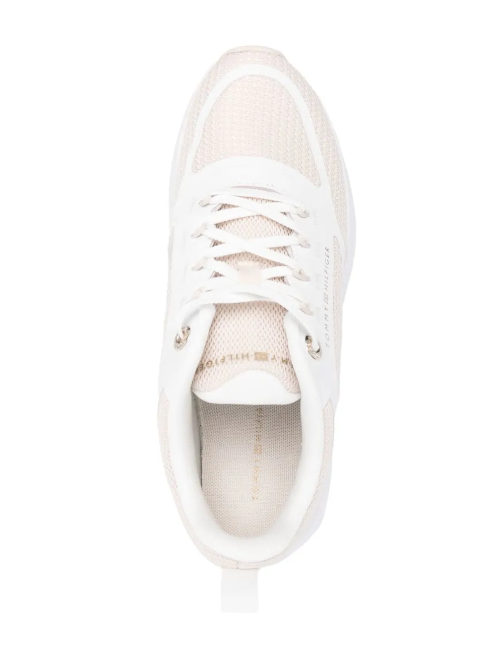 Tommy Hilfiger Logo-print Mesh Sneakers In 中性色