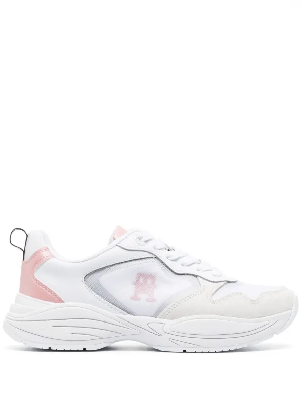 Tommy hilfiger white hot sale and pink sneakers