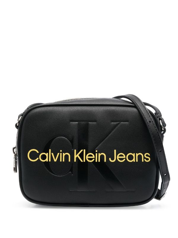 Calvin Klein Jeans sculpted phone crossbody bag in black