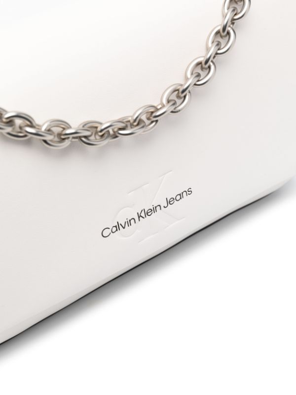 Calvin Klein Jeans logo-print Crossbody Bag - White