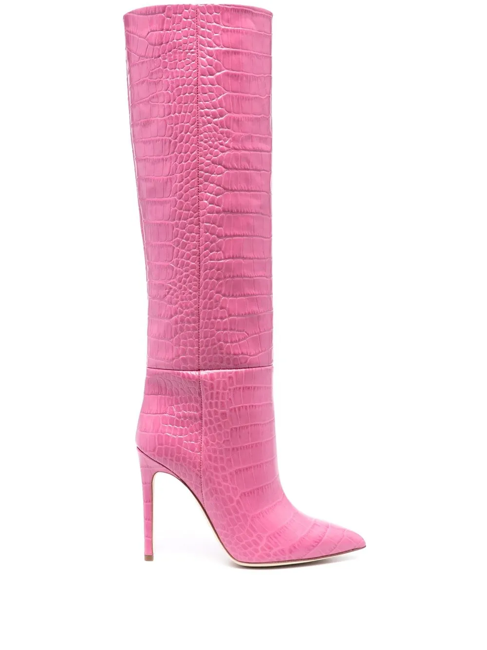 

Paris Texas crocodile-effect 115mm knee boots - Pink