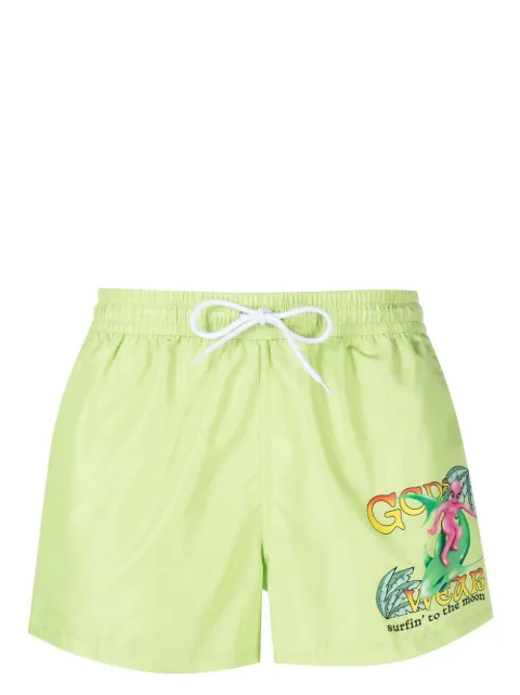 GCDS graphic-print swim shorts