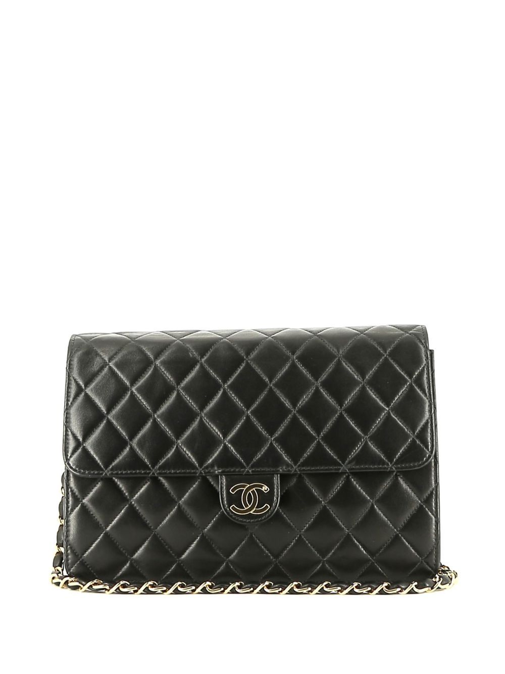 Pre-owned Chanel 1999 Diamond Quilted Shoulder Bag In Black