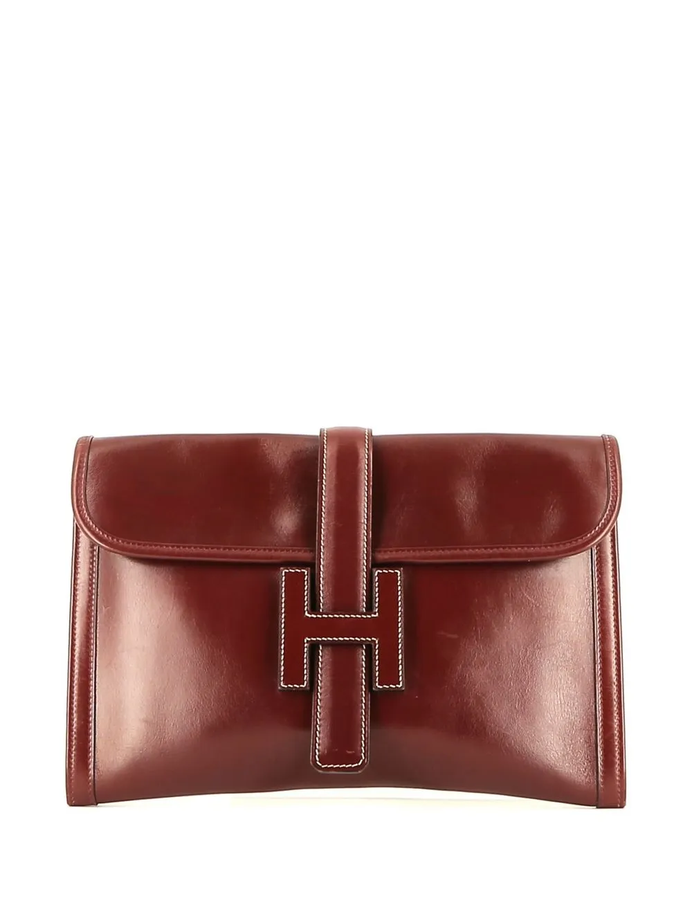 

Hermès 1984 pre-owned Jige Elan leather clutch - Red