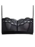 Karl Lagerfeld logo-embroidered lace bralette - Black