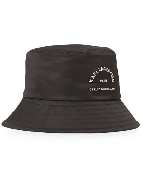Karl Lagerfeld RSG logo-plaque bucket hat