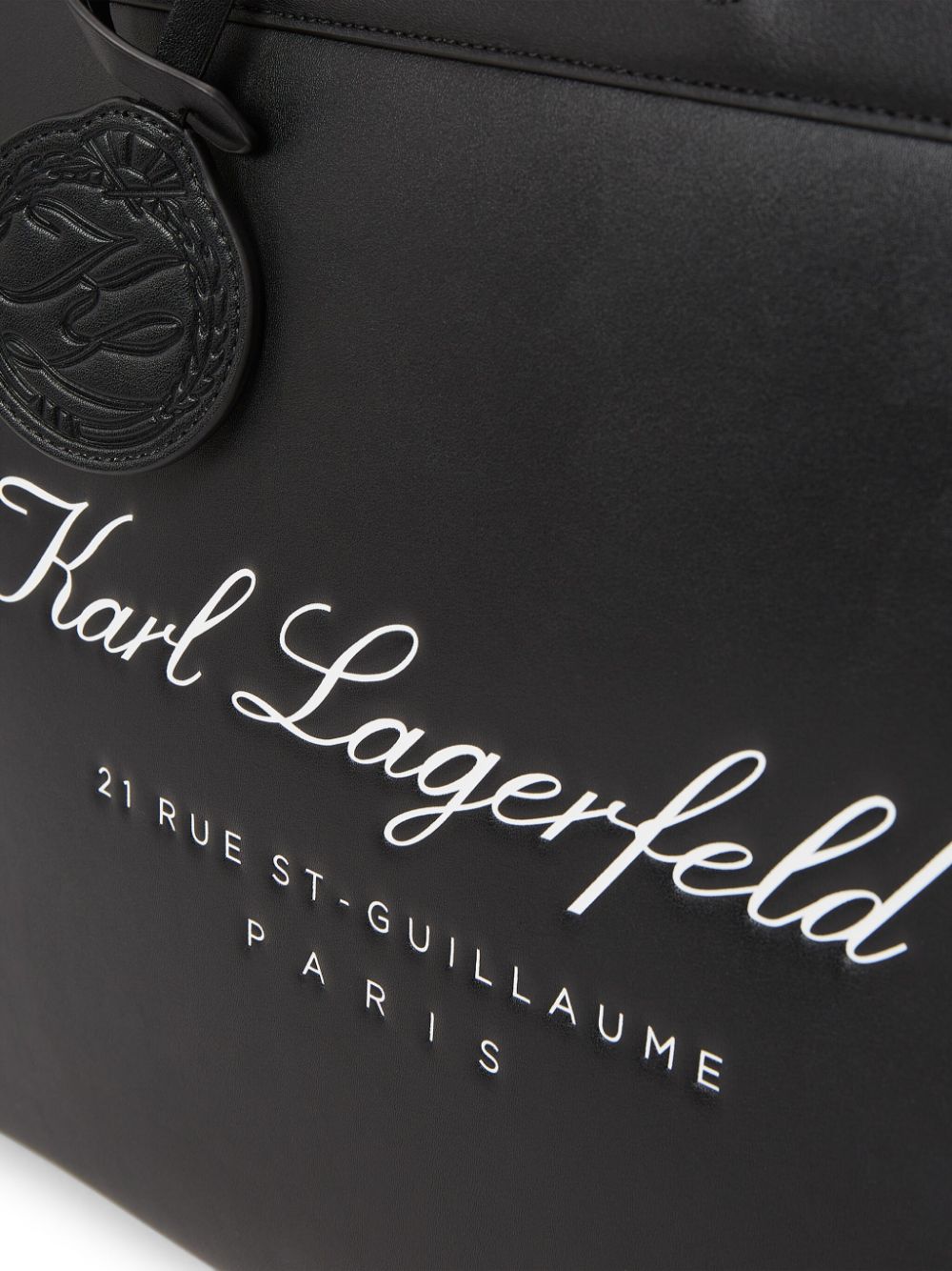 Shop Karl Lagerfeld Hotel Karl Tote Bag In Black