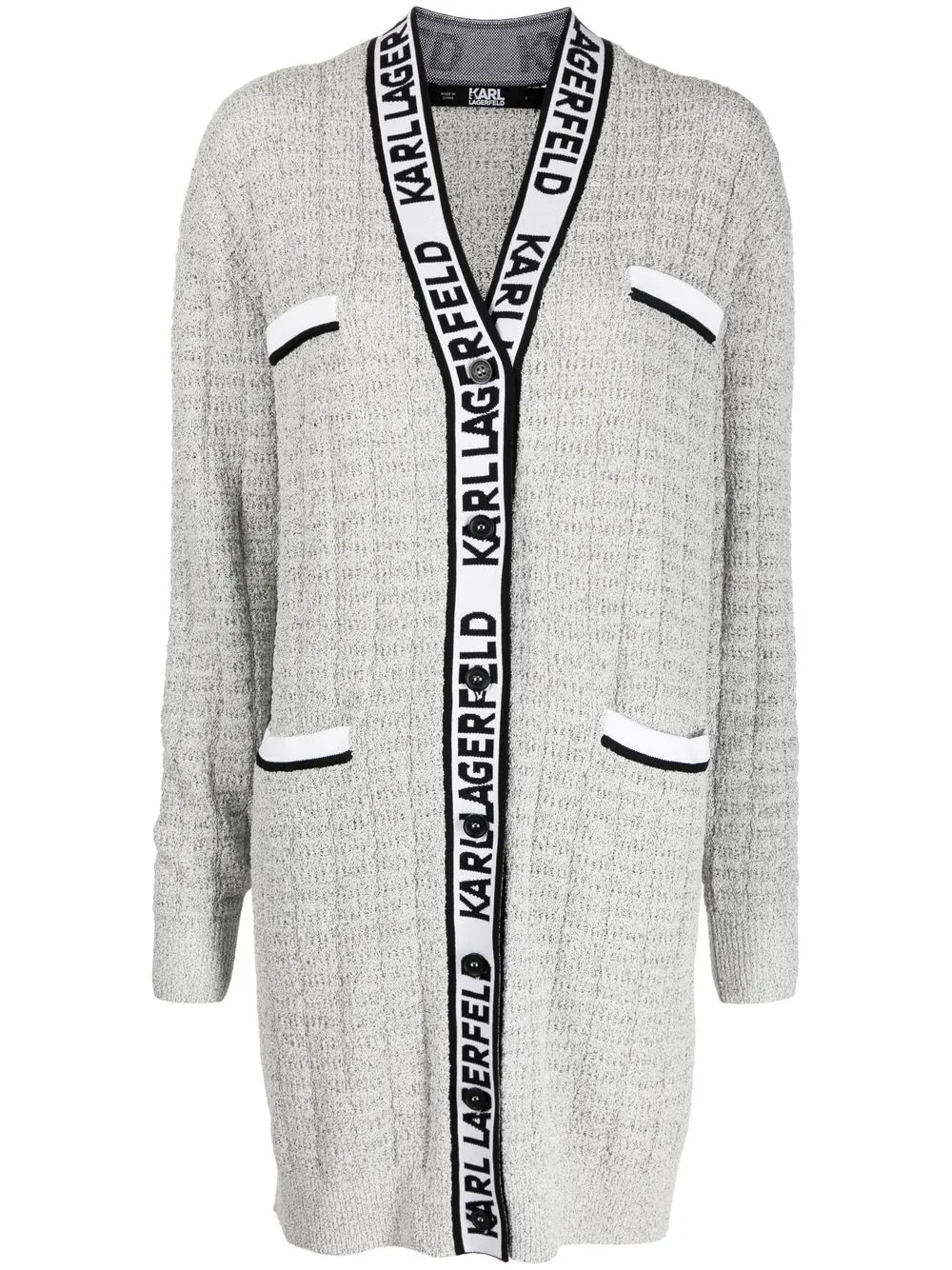Karl Lagerfeld Jeans – Cardigan Uomo In Maglia Con Zip – Vestibilità Regolare – Collezione Nero