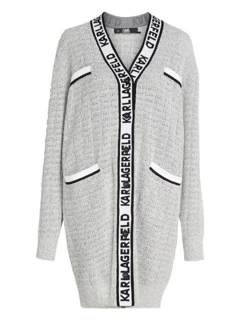 Karl Lagerfeld bouclé longline cardigan