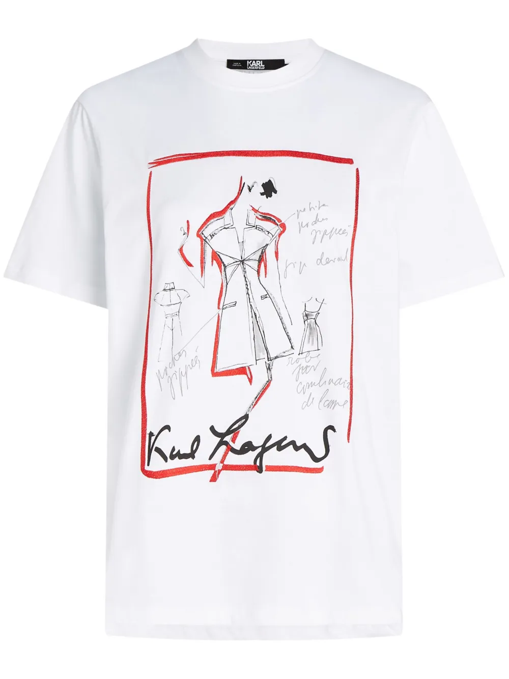 Karl Lagerfeld Karl Series Graphic-print T-shirt In White