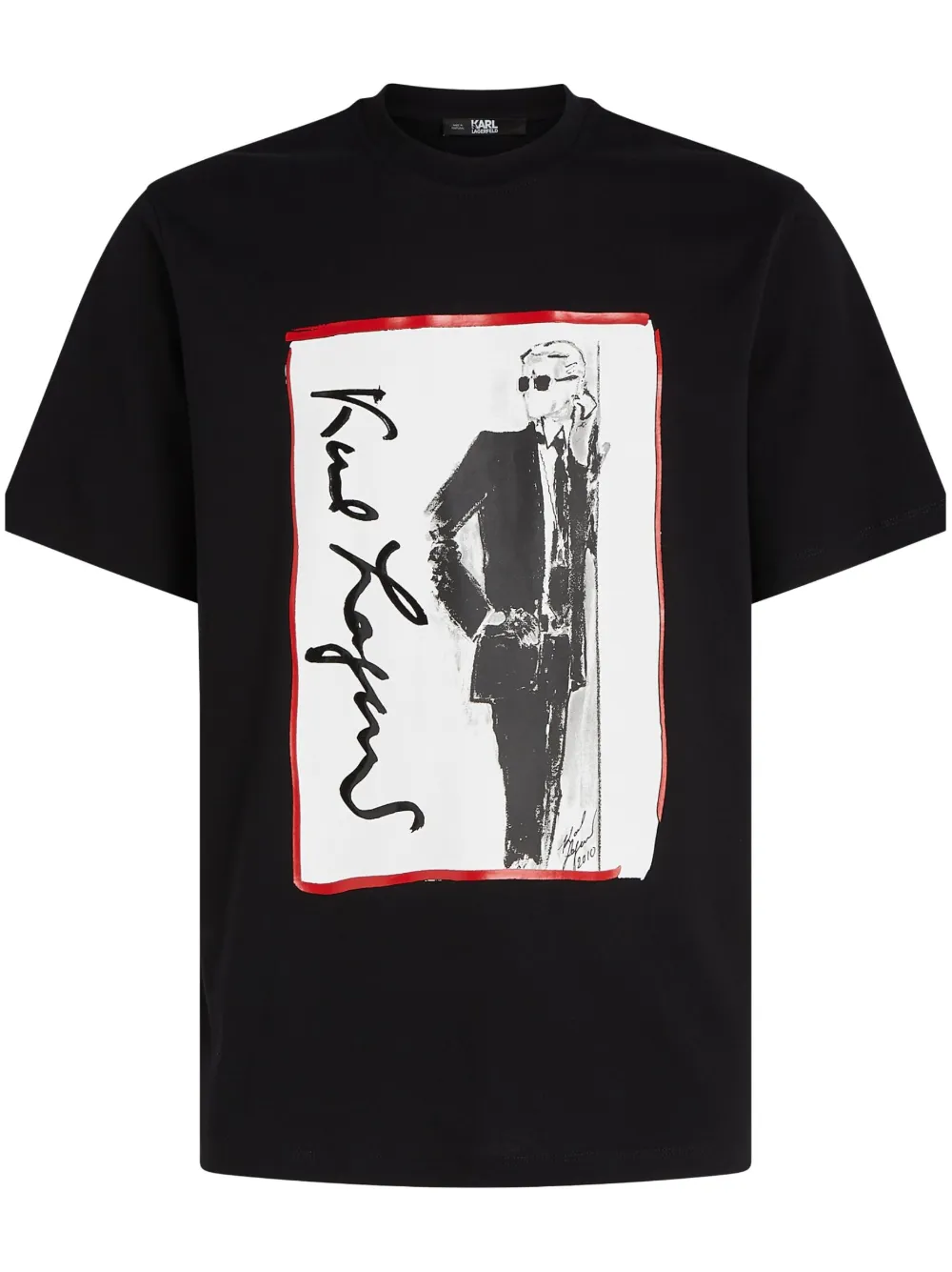 Karl Lagerfeld Karl Series Illustration-print T-shirt In Black