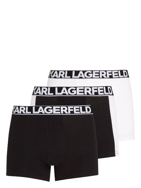 Karl Lagerfeld bold-logo organic-cotton boxers (pack of three)