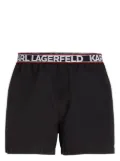 Karl Lagerfeld Essential logo-print swim shorts - Black