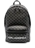 Karl Lagerfeld monogram-print backpack - Black